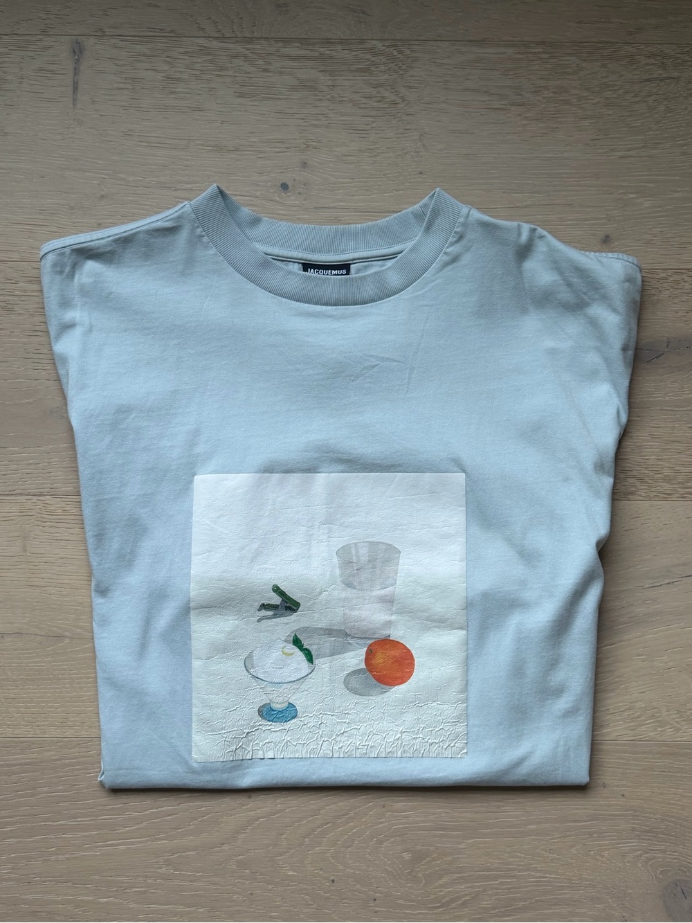Jacquemus Le T-Shirt Tableau Still Life Blue Tee XXL